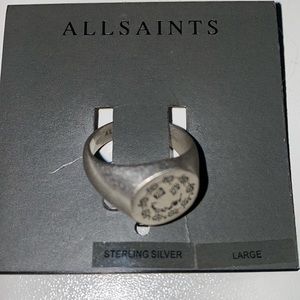 Allsaints sterling ring NWT